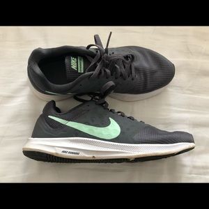 Nike Downshifter 7: Gray and Mint; Women’s Size 8